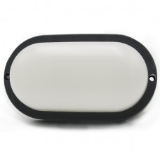 Φωτιστικό Επίτοιχο LED 8W 230V 800lm 4000K Λευκό Φως Ημέρας Polycarbonate Μαύρο IP54 21-1600811